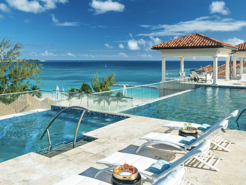 The only rooftop pool at a Sandals resort in Barbados reopen