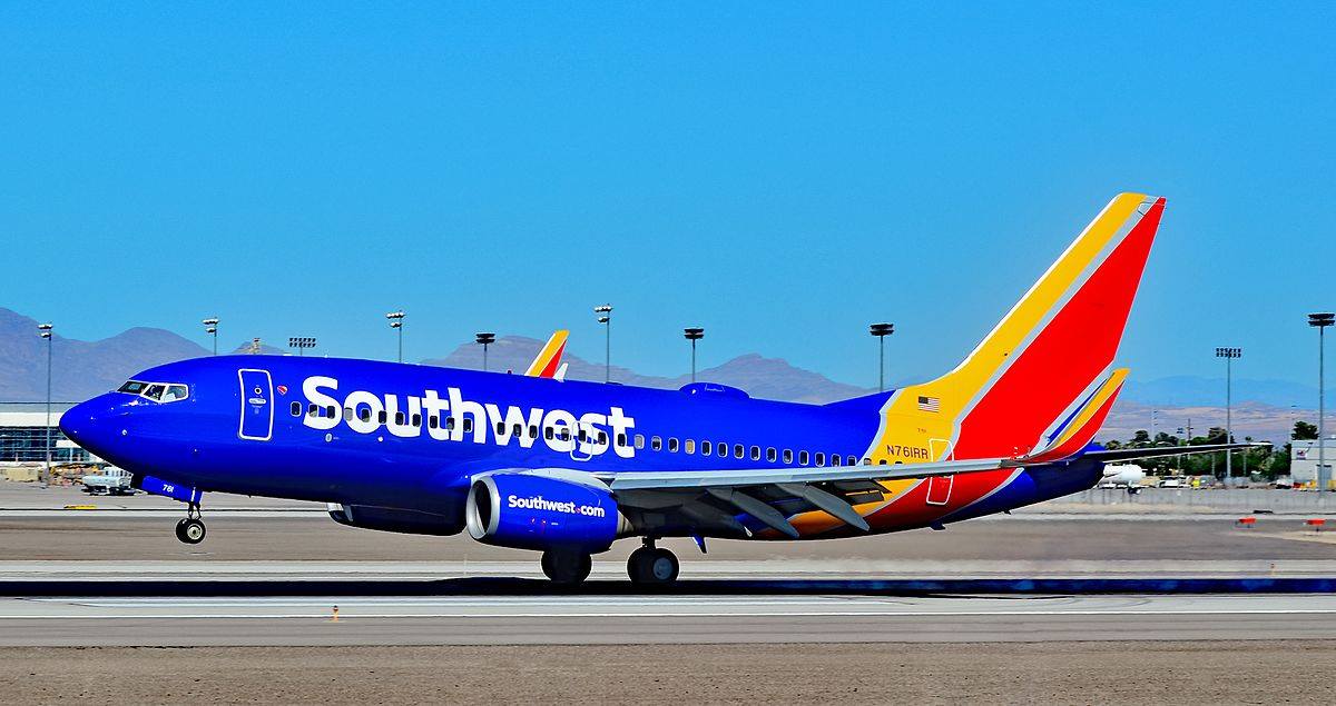 Southwest Airlines plane on the runway